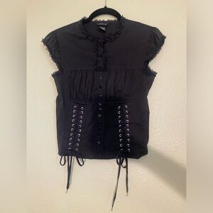 Moda International Y2K black corset top